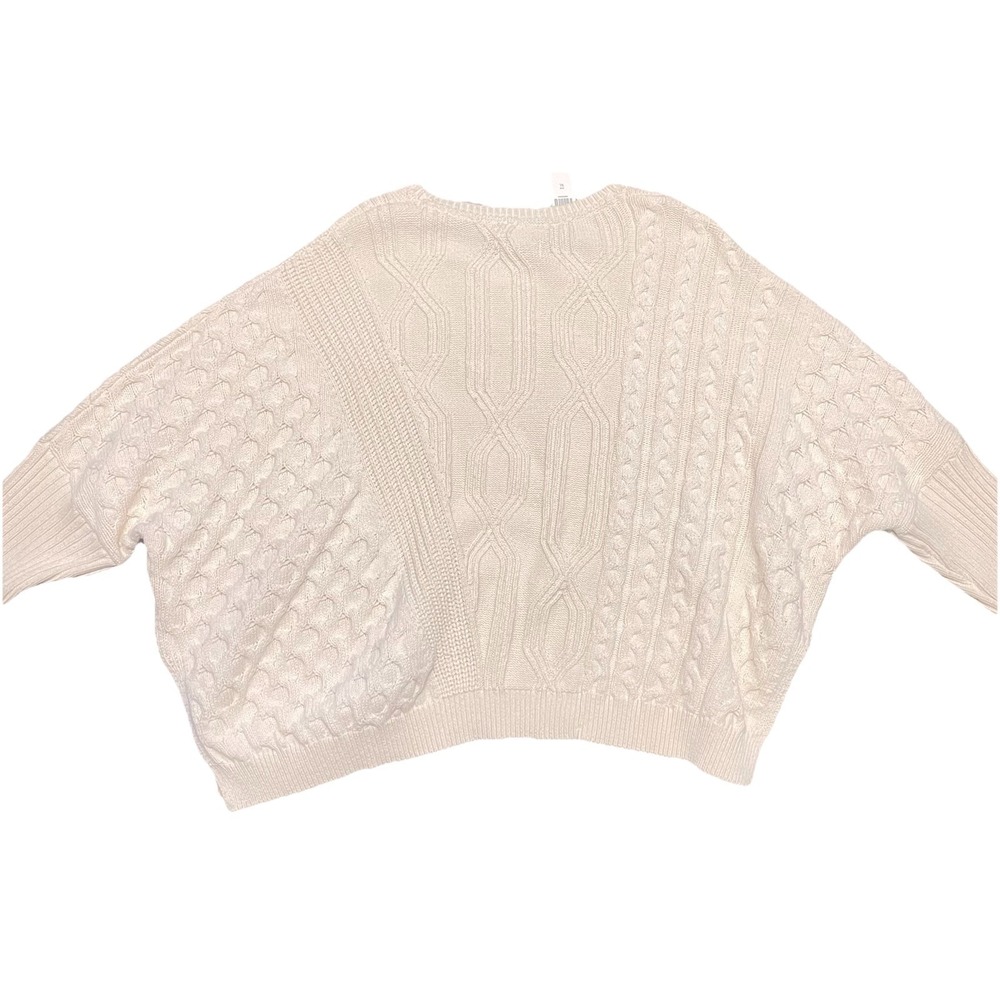 Anthropologie Maeve Oversized Cable Sweater Size XL Preppy Fisherman Academia - Picture 3 of 16